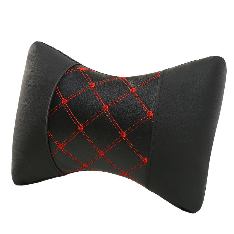 Leather Quilted Car Headrest To Protect Cervical