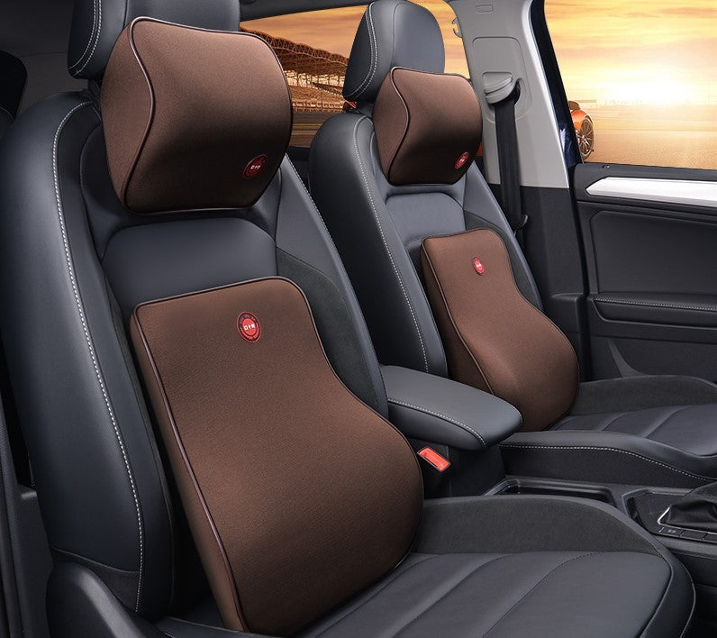 Car Headrest and Lumbar Pillow Memory Foam