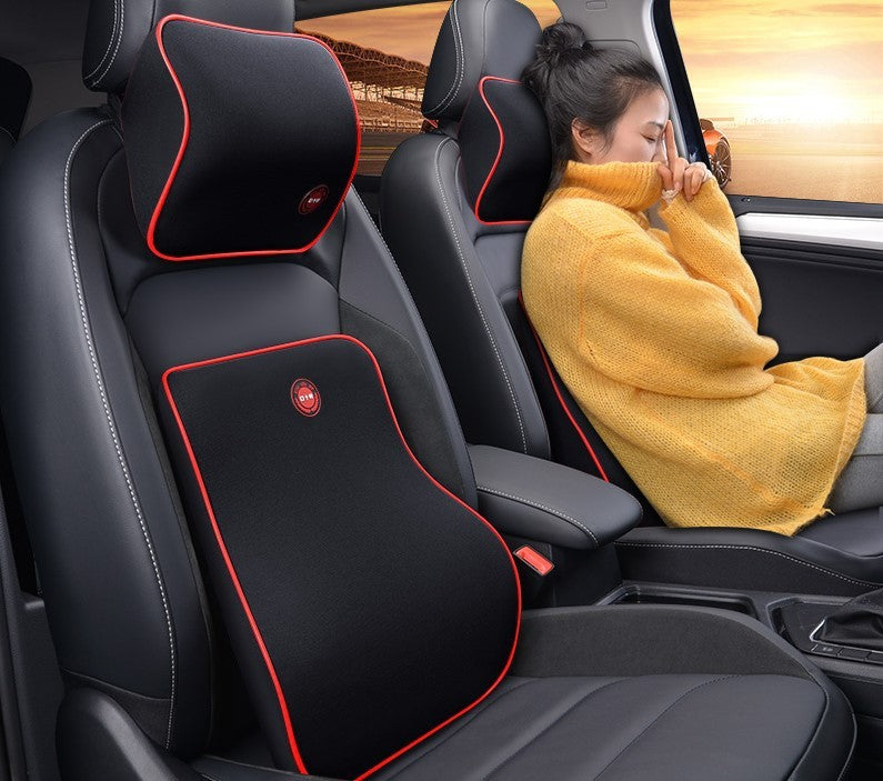 Car Headrest and Lumbar Pillow Memory Foam