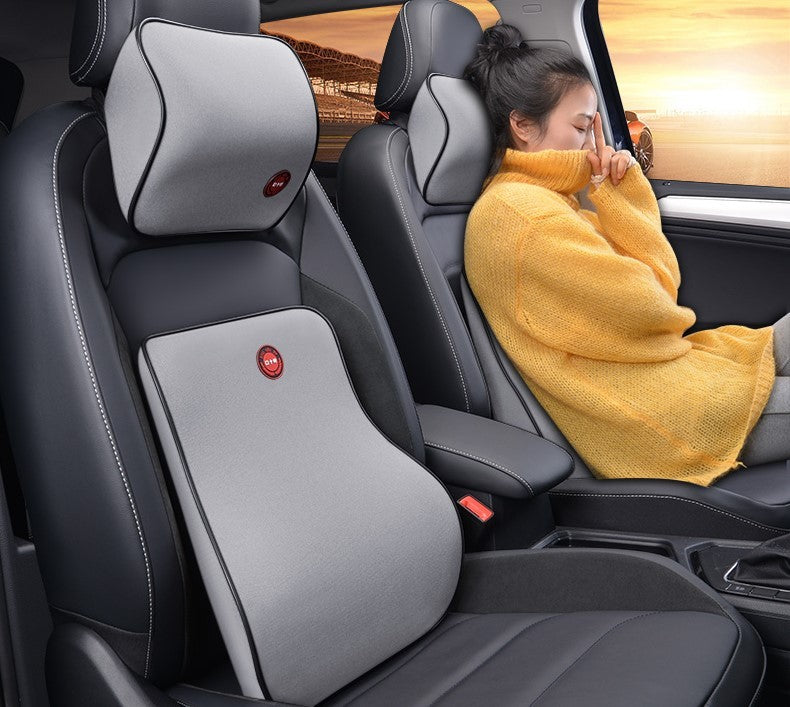 Car Headrest and Lumbar Pillow Memory Foam